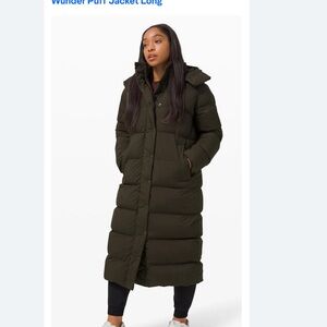 Wunder Puff 600-Down-Fill Long Jacket - dark olive